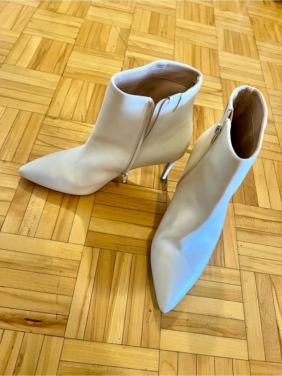 Aldo Shoes - Aldo Cream Pointed Toe Stiletto Ankle Boots